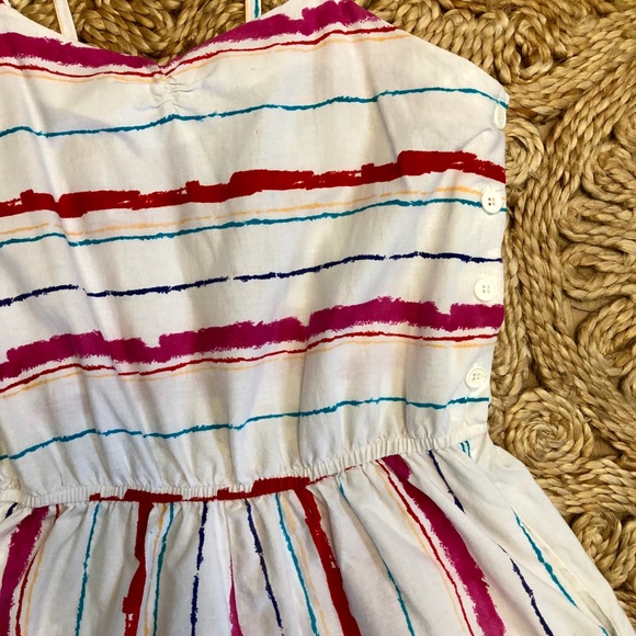 Vintage 80s Colorful romper cotton with pockets - Picture 4 of 8